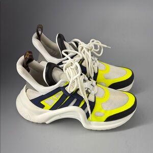 Louis Vuitton Archlight Sneaker Yellow Navy White Men's‎ Size 9
